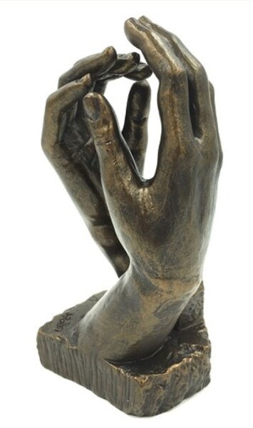 Rodin Cathedral Clasping Hands Statue Small Romanticism sculptures